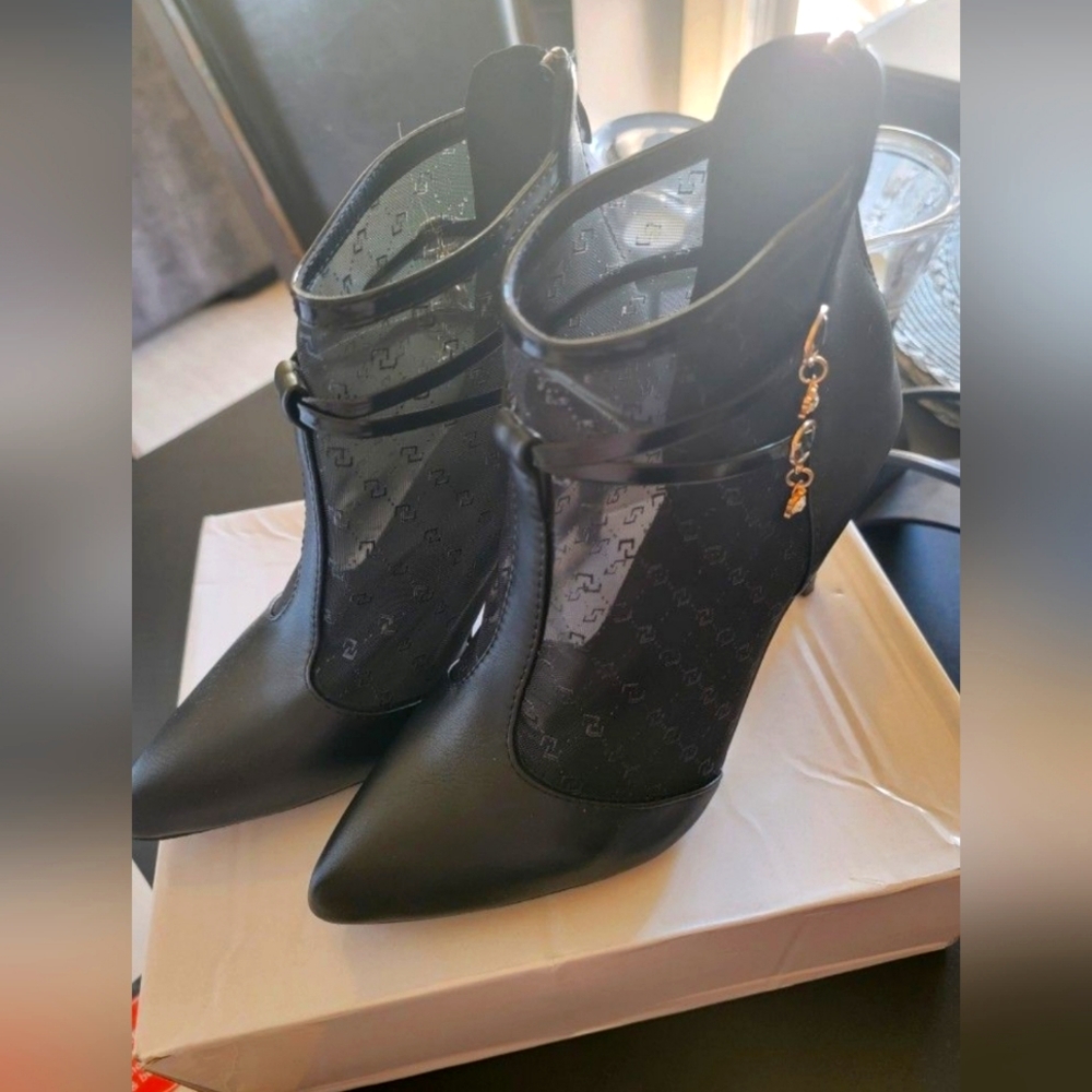 Black boot heels ..